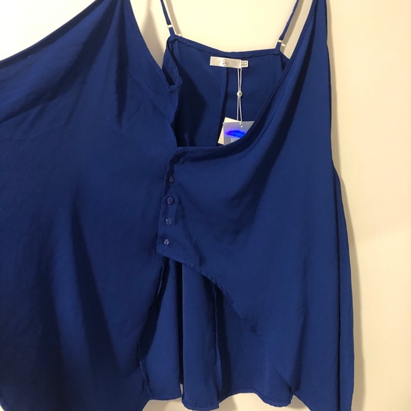 Misguided Blue Spaghetti Strap Wrap Dress - Picture 5 of 6